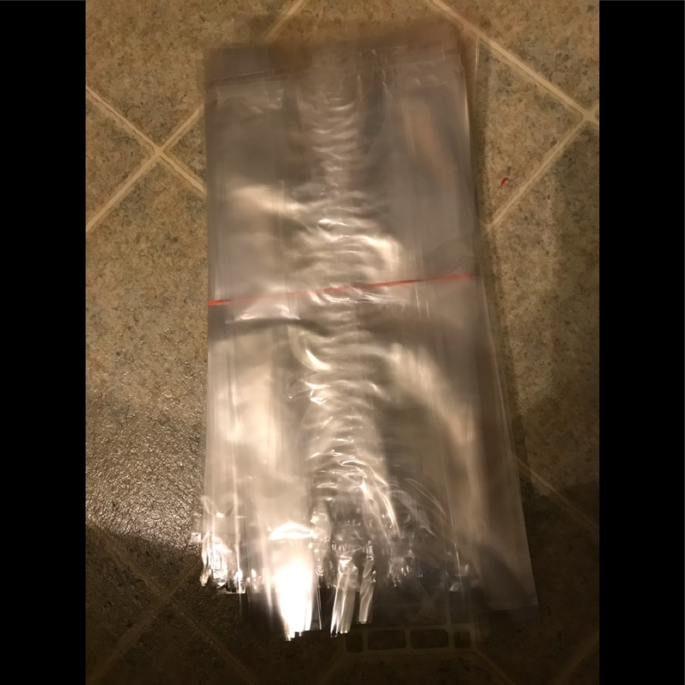 100 clear multi use bags 7” x 15” new